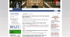 Desktop Screenshot of info.hazu.hr